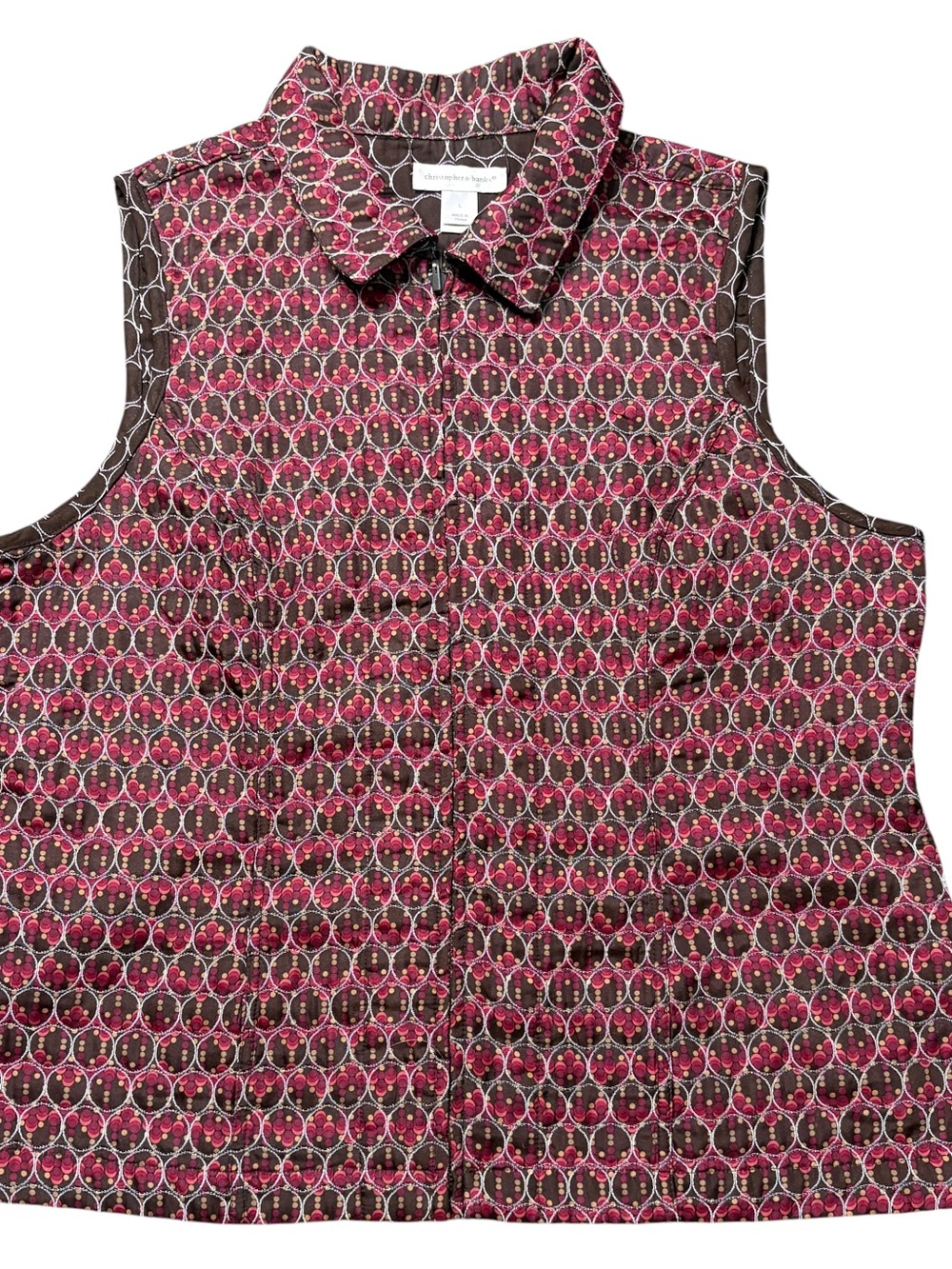 Christopher & Banks Boho Patterned Sleeveless Vest Women’s Large